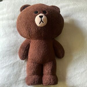 Line Friends Brown bear 17” standing bear great condition by Gund plush animals